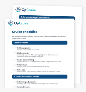 Mock-up gratis cruise checklist